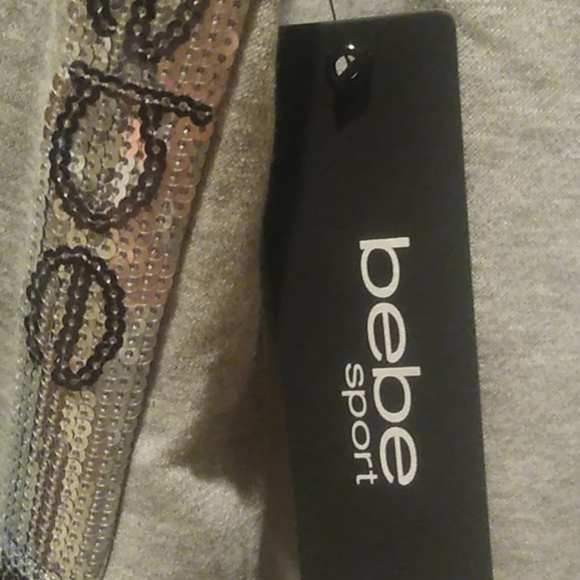 bebe Tops - NWT Bebe Sport Heather Grey Hoodie